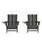 Flash Furniture Black Adirondack Patio Chairs with Cupholder, 2PK 2-LE-HMP-1045-10-BK-GG - alternate 7